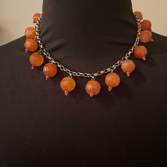Turkish Carnelian  and Sterling Silver Neckaces - Picture 8 of 12